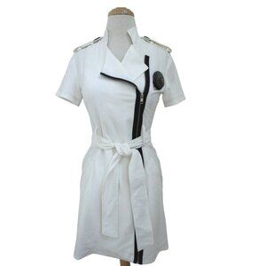 MARC by MARC JACOBS white zip shirt dress